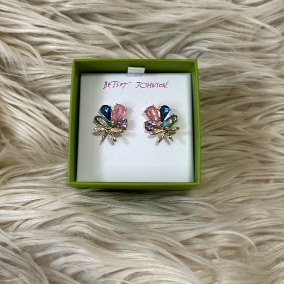 Betsey Johnson Jewelry - New in box Betsey Johnson dragonfly earrings